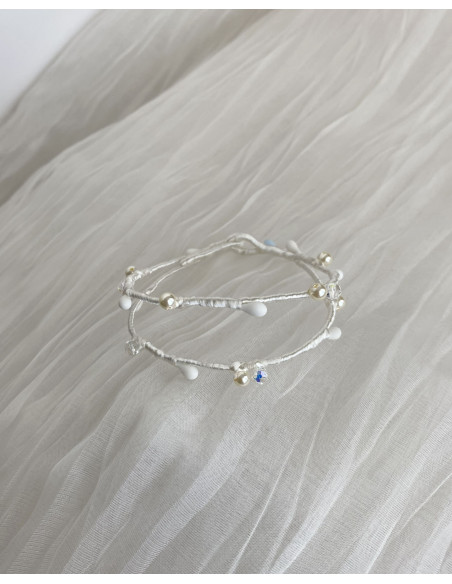 Pulsera Coletero de Novia Hilo Doble