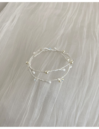 Pulsera Coletero de Novia Hilo Doble