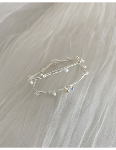 Pulsera Coletero de Novia Hilo Doble