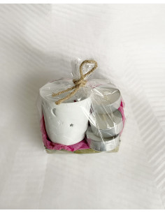 Pack Vaso de porcelana y Velas 2