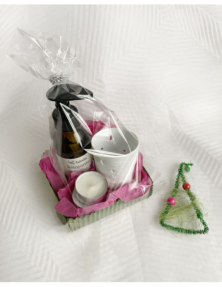 Pack Aceite de masaje y Vela porcelana relax