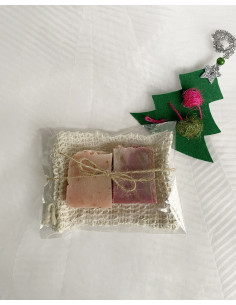 Pack 2 jabones naturales y bolsa sisal