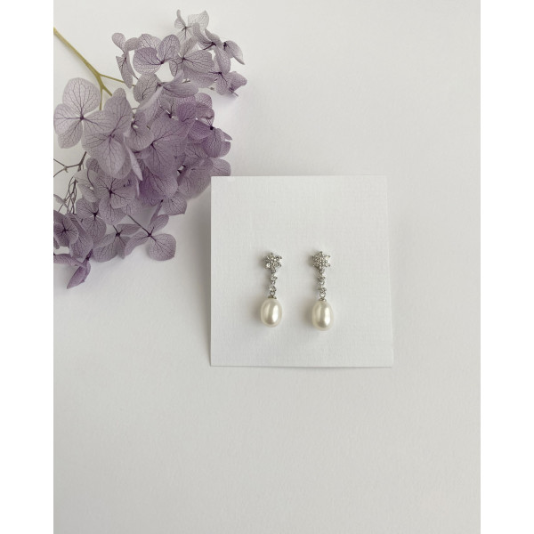 Pendientes de novia Azalea Pearl