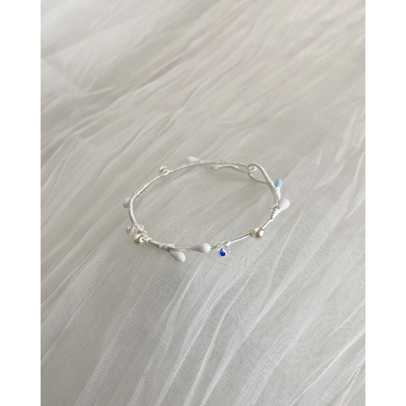 Pulsera Novia Sencilla Perlas