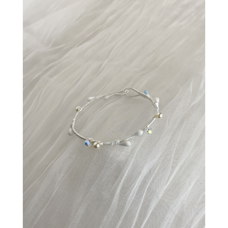 Pulsera Novia Sencilla Perlas