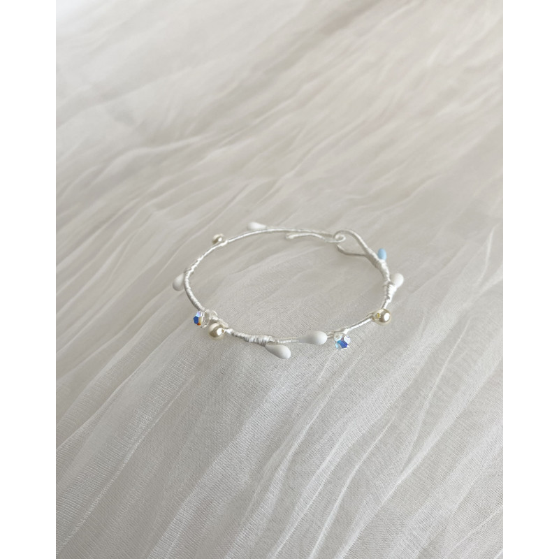 Pulsera Novia Sencilla Perlas