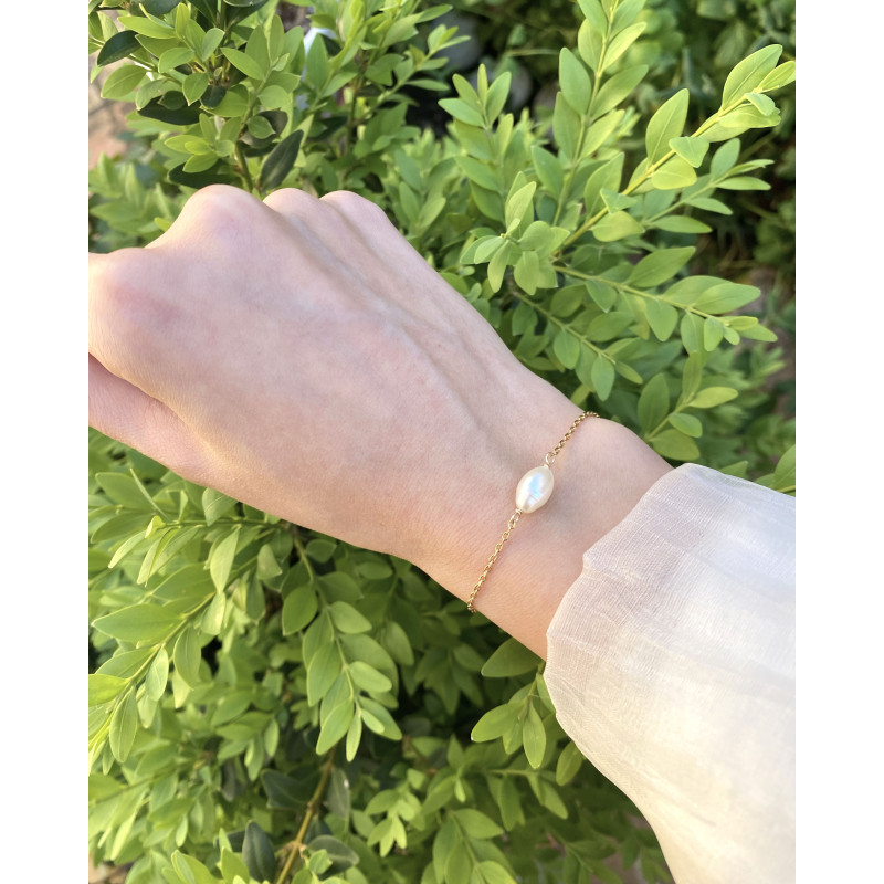Pulsera Novia Perla Central