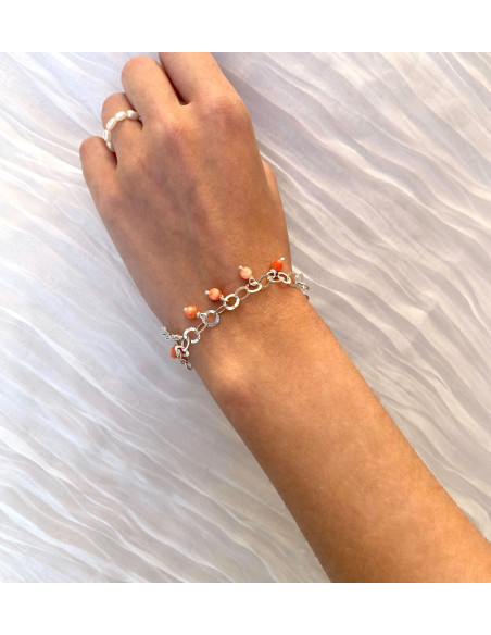 Pulsera Jade Coral