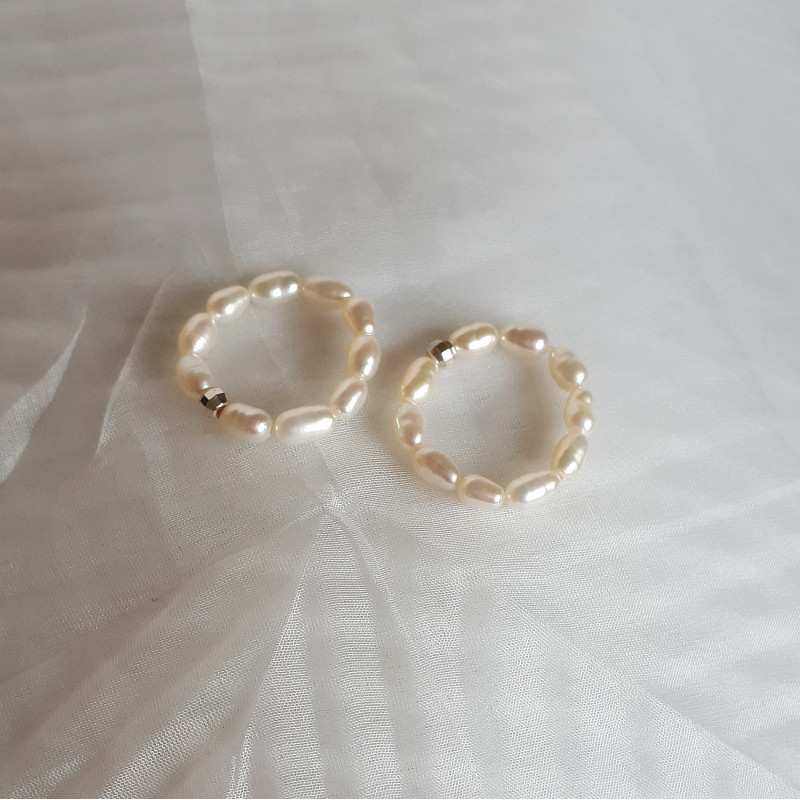 Anillo Pétalos Perlas