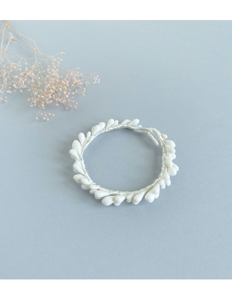 Pulsera Novia de Azahar Blanca