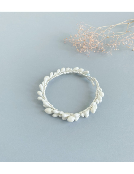 Pulsera Novia de Azahar Blanca