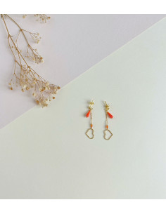Pendientes Love Coral