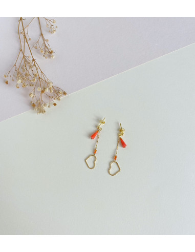 Pendientes Love Coral