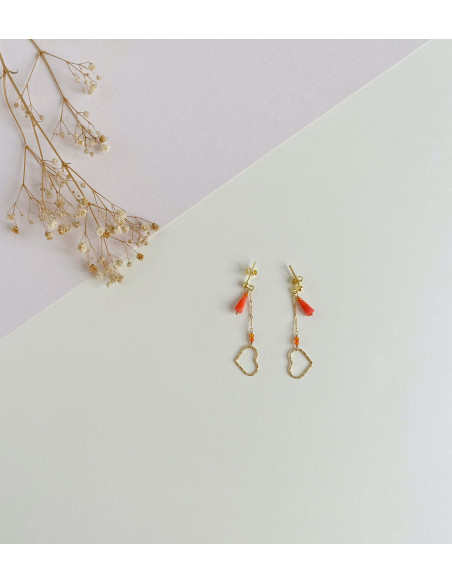 Pendientes Love Coral