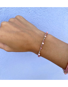 Pulsera Macramé Rodonita 2