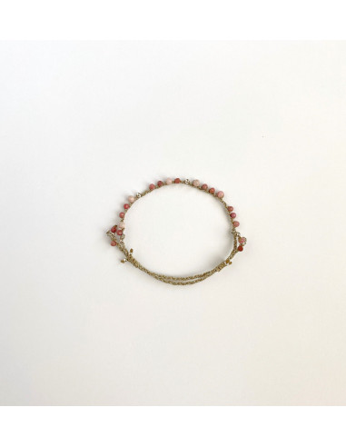 Pulsera Macramé Rodonita