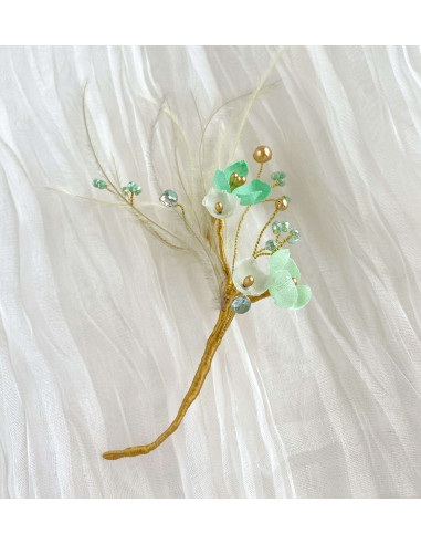 Tocado Abelia Verde Agua