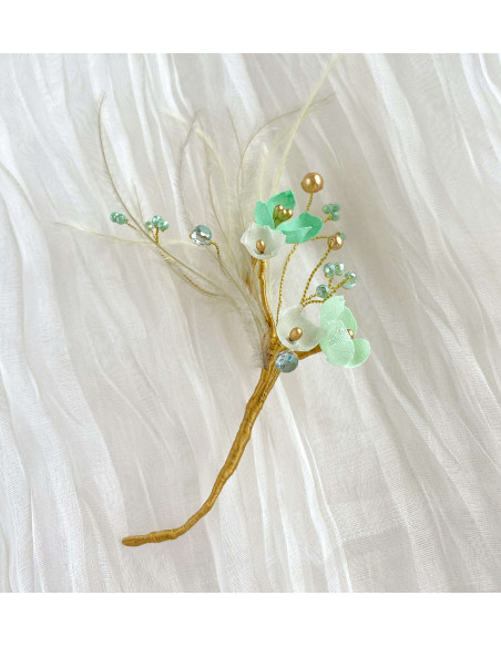 Tocado Abelia Verde Agua