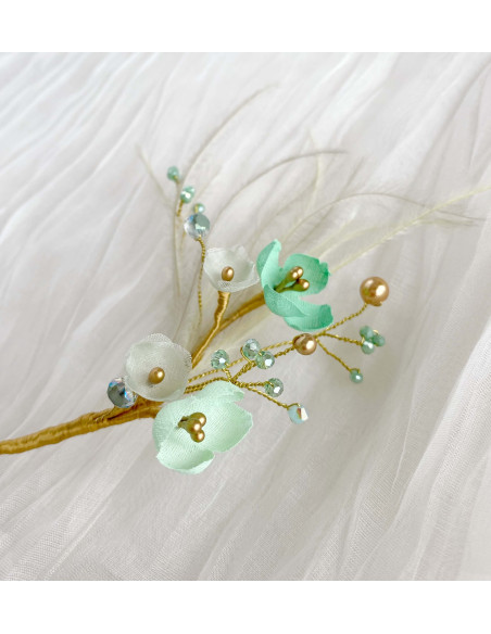 Tocado Abelia Verde Agua