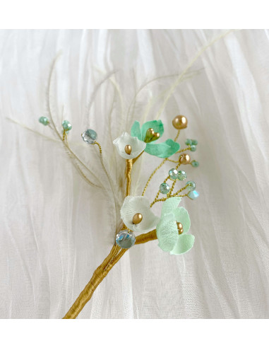 Tocado Abelia Verde Agua