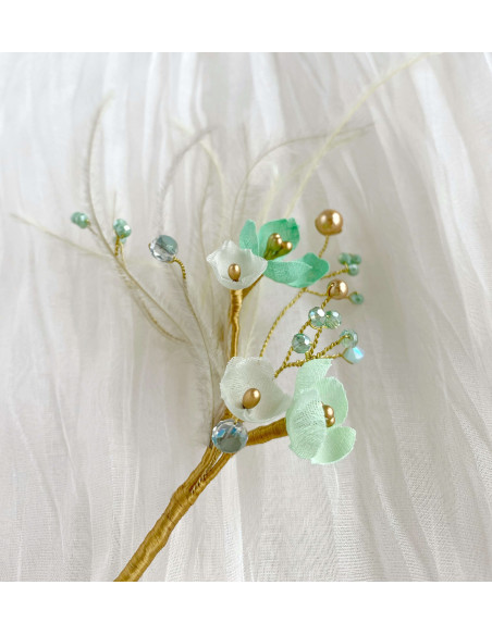 Tocado Abelia Verde Agua