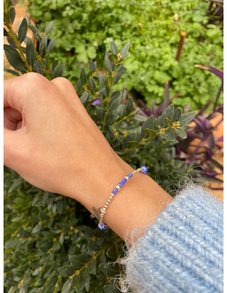 Pulsera Mi Añil Plata