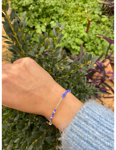 Pulsera Mi Añil Plata