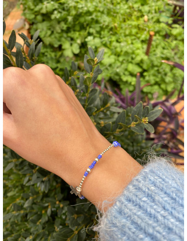 Pulsera Mi Añil Plata