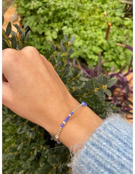 Pulsera Mi Añil Plata