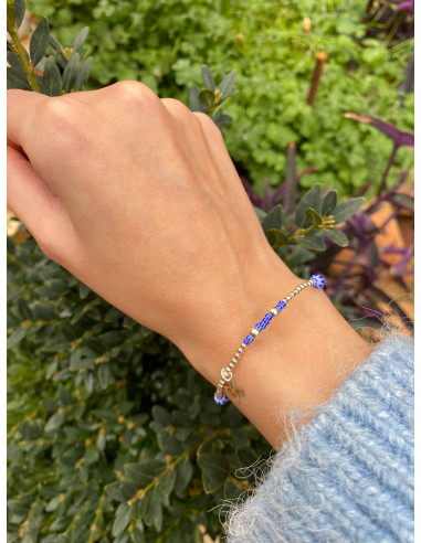Pulsera Mi Añil Plata